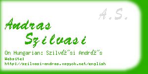andras szilvasi business card